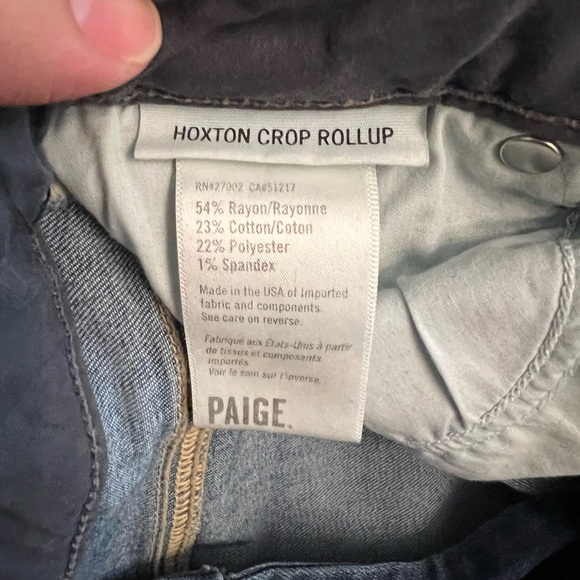 PAIGE Hoxton crop sz 25 - Picture 5 of 5